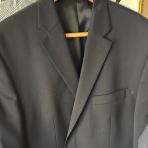 Chaps Black Blazer with Notched Lapel